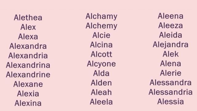 Girls names starting with A 7 | موسوعة الشرق الأوسط