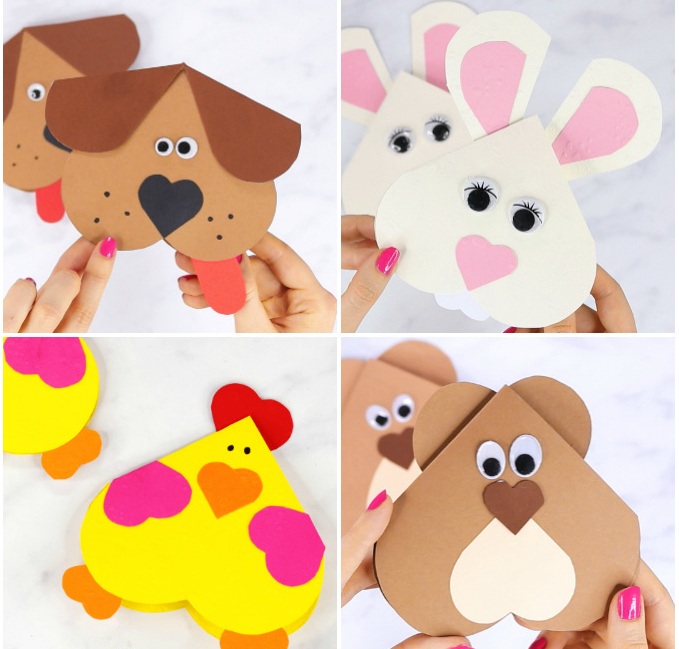 Heart Animals Valentines Day Cards for Kids | موسوعة الشرق الأوسط