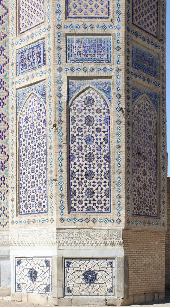 Samarkand Bibi Khanum Mosque Minaret Detail | موسوعة الشرق الأوسط