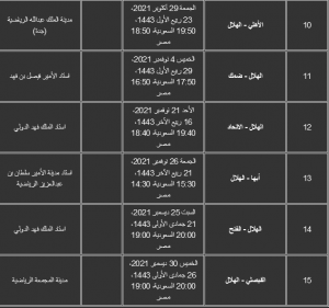 Screenshot 2021 10 26 at 04 55 14 جدول مباريات الهلال في الدوري السعودي 2022 والقنوات الناقلة Goal com | موسوعة الشرق الأوسط