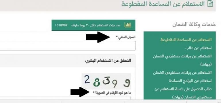 استعلام المساعدة المقطوعة222222 | موسوعة الشرق الأوسط