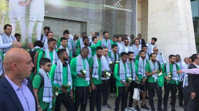 بعثة المنتخب السعودي تصل رام الله | موسوعة الشرق الأوسط