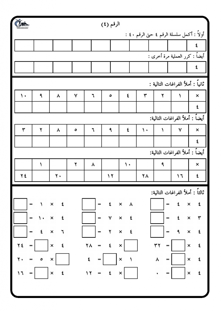 جدول الضرب2 | موسوعة الشرق الأوسط