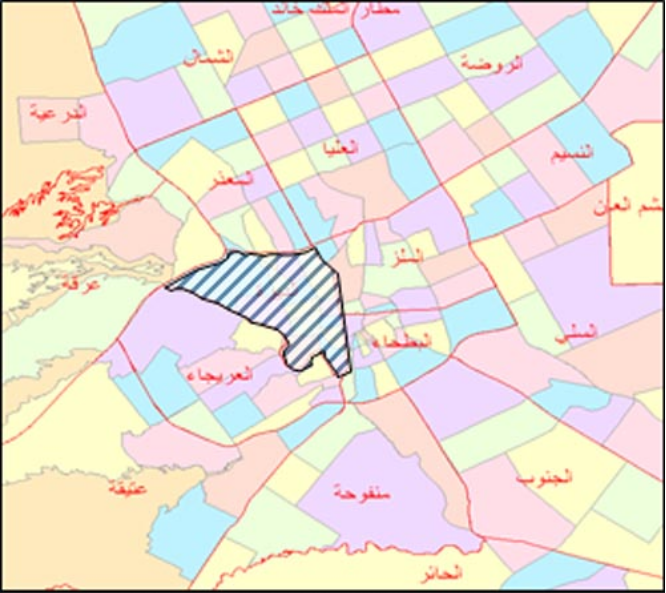 خريطة أحياء الرياض | موسوعة الشرق الأوسط