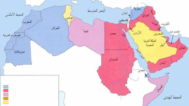 خريطة الوطن العربى | موسوعة الشرق الأوسط