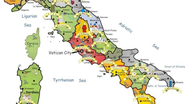 خريطة ايطاليا السياحية | موسوعة الشرق الأوسط