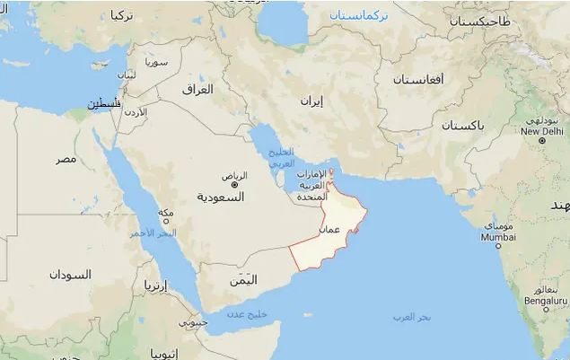 خريطة سلطنة عمان وحدودها | موسوعة الشرق الأوسط