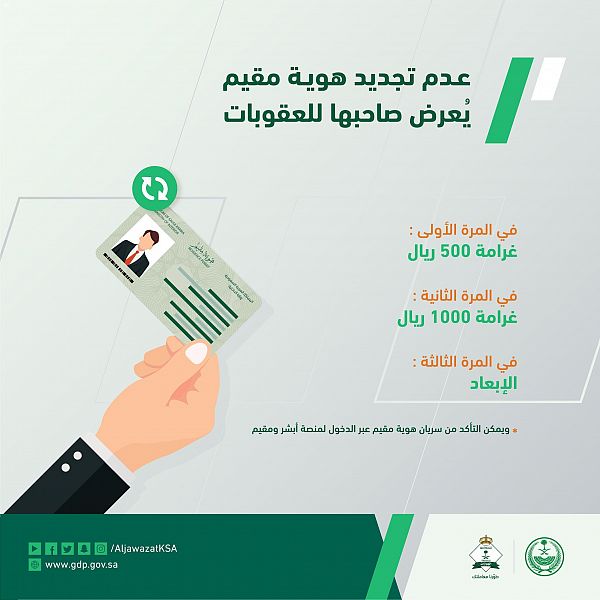 غرامة عدم تجديد الهوية | موسوعة الشرق الأوسط