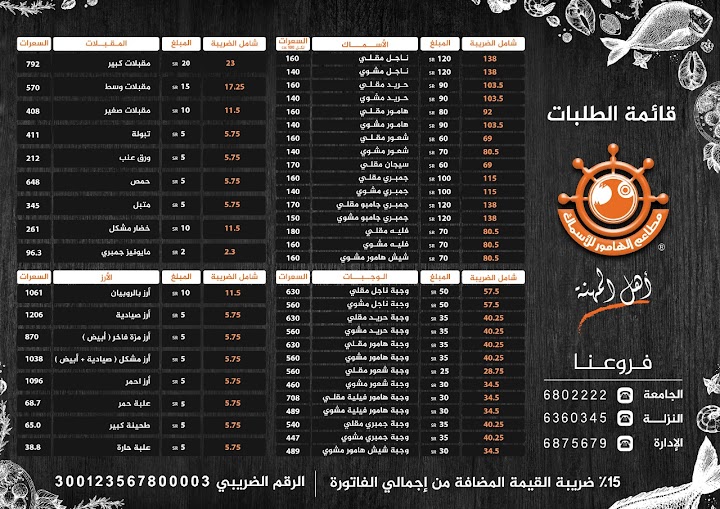 منيو الهامور | موسوعة الشرق الأوسط