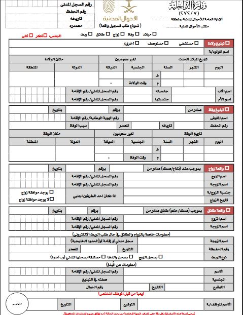 نموذج تسجيل واقعة زواج | موسوعة الشرق الأوسط